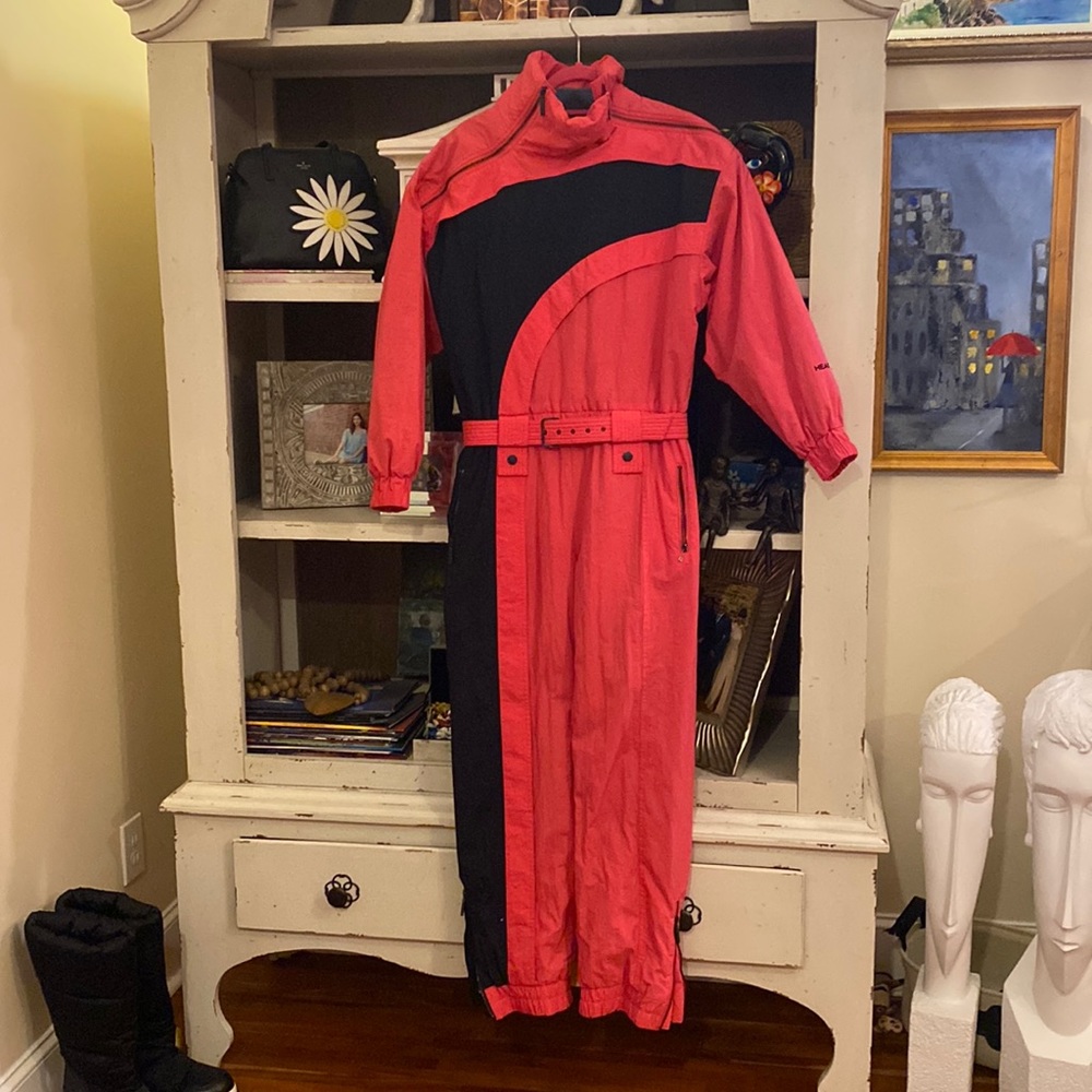 HEAD sportswear M Medium women’s vintage 80’s ski suit one piece snowsuit